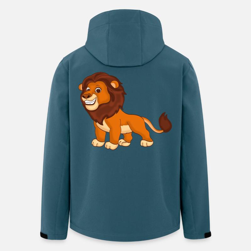 Löwe - König der Tiere - Recycelte Männer Softshell-Jacke von Stanley/Stella - Dunkles Petrol