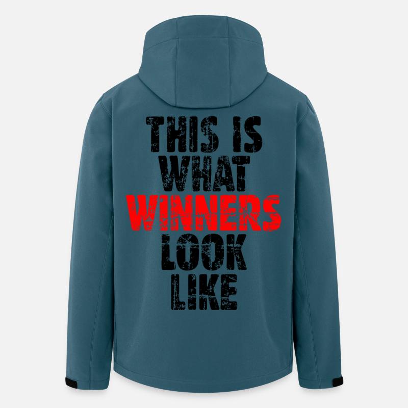 THIS IS WHAT WINNERS LOOK LIKE - Recycelte Männer Softshell-Jacke von Stanley/Stella - Dunkles Petrol