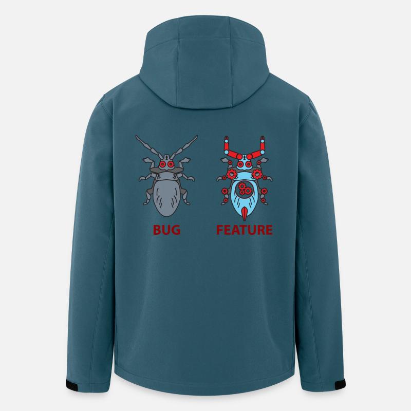 Blague programmeur - Veste softshell homme en polyester recyclé Stanley/Stella - bleu pétrole foncé