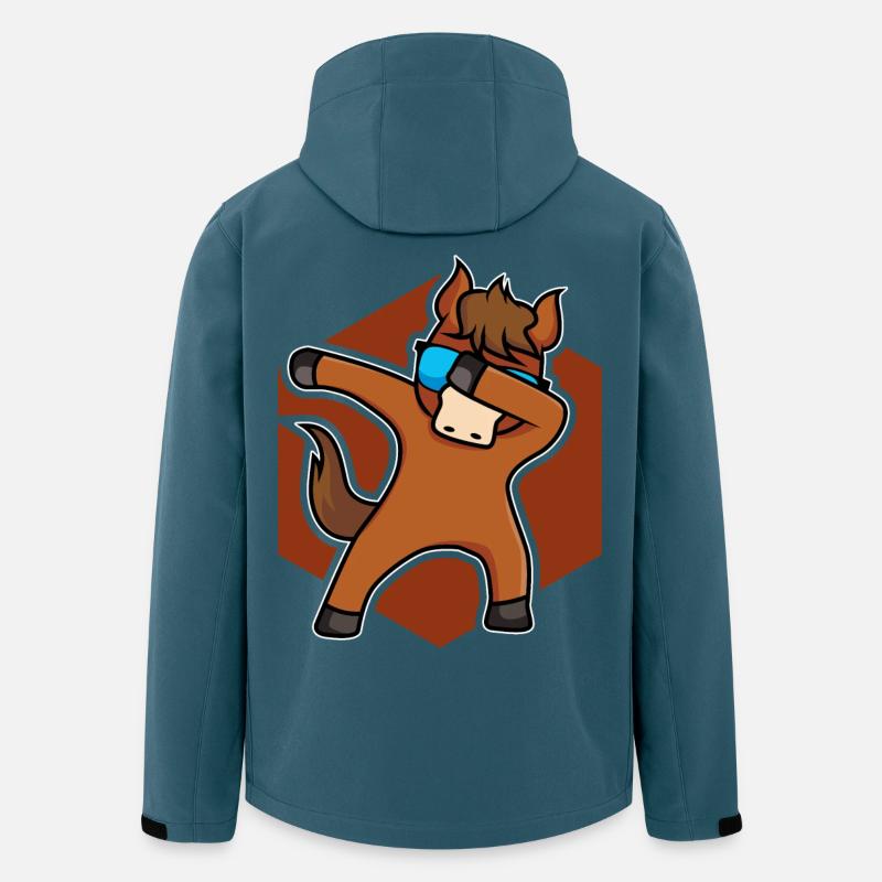 Tanzendes Pferdchen - Recycelte Männer Softshell-Jacke von Stanley/Stella - Dunkles Petrol