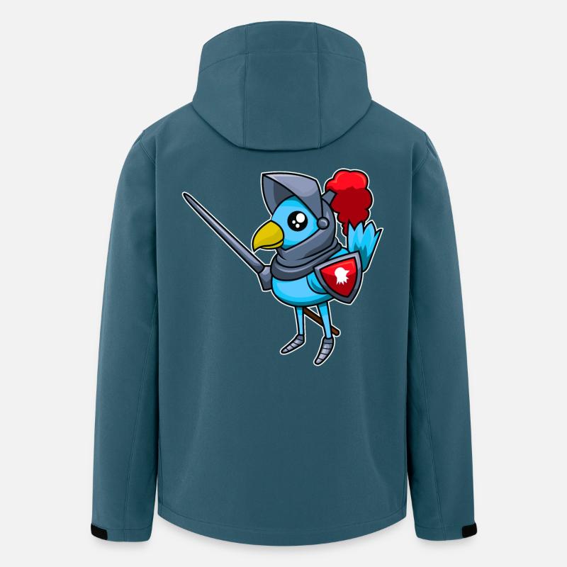 Vogel in Ritterrüstung - Recycelte Männer Softshell-Jacke von Stanley/Stella - Dunkles Petrol