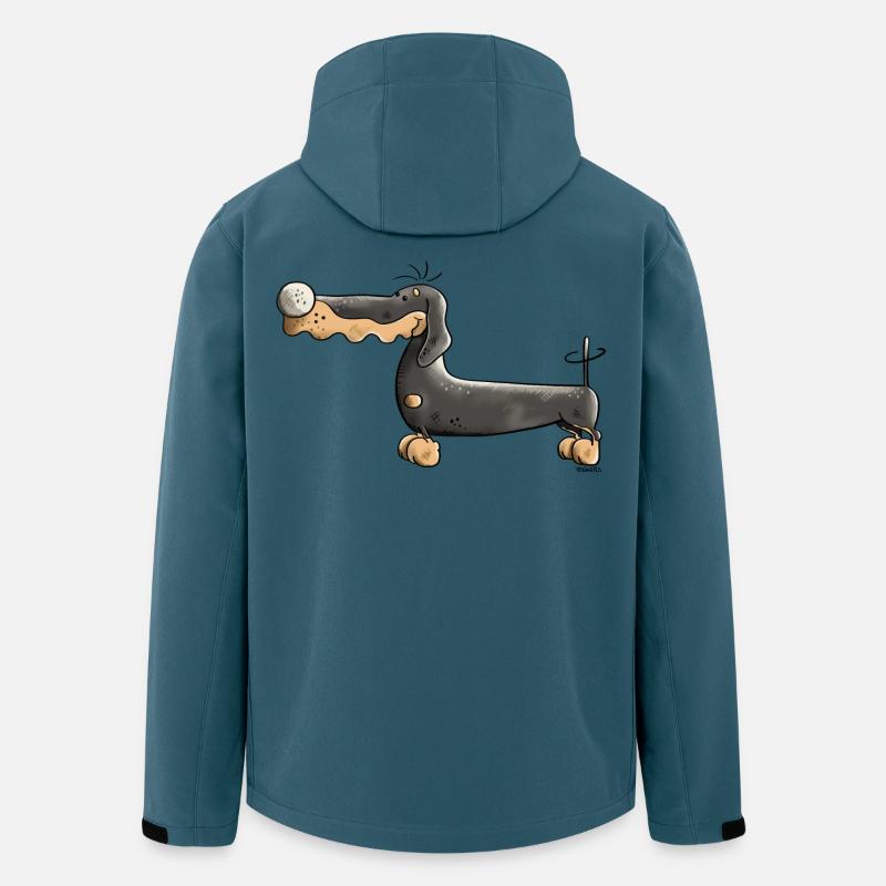 Darinka der Dackel - Recycelte Männer Softshell-Jacke von Stanley/Stella - Dunkles Petrol