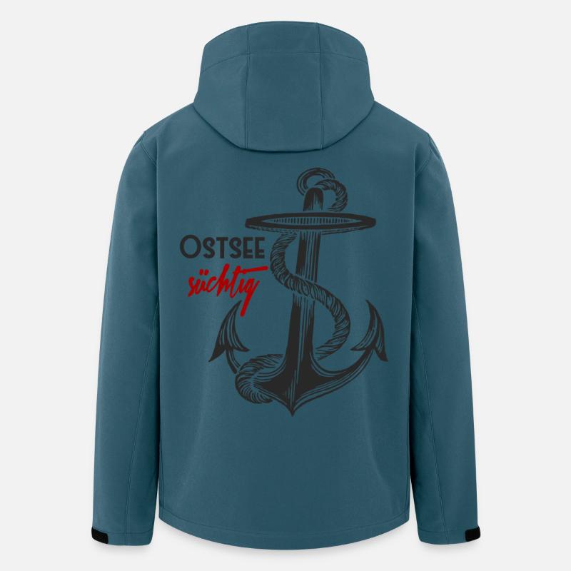 Ostsee-süchtig - Anker - Recycelte Männer Softshell-Jacke von Stanley/Stella - Dunkles Petrol