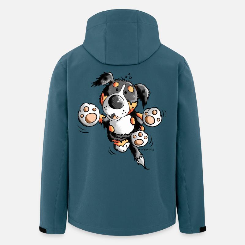 Brain der Berner Sennenhund - Recycelte Männer Softshell-Jacke von Stanley/Stella - Dunkles Petrol