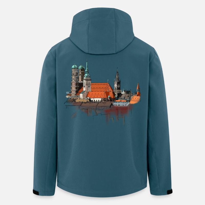 München - Recycelte Männer Softshell-Jacke Discoverer von Stanley/Stella - Dunkles Petrol