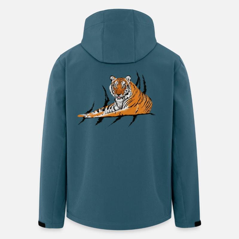 Tiger - Recycelte Männer Softshell-Jacke von Stanley/Stella - Dunkles Petrol