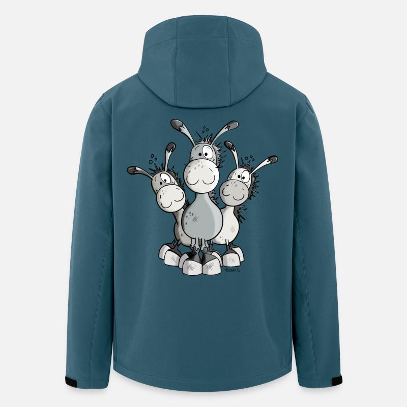Das Esel Team - Recycelte Männer Softshell-Jacke von Stanley/Stella - Dunkles Petrol