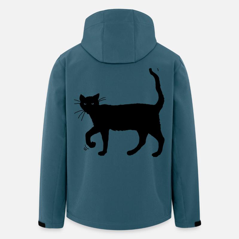Schwarze Katze - Recycelte Männer Softshell-Jacke von Stanley/Stella - Dunkles Petrol