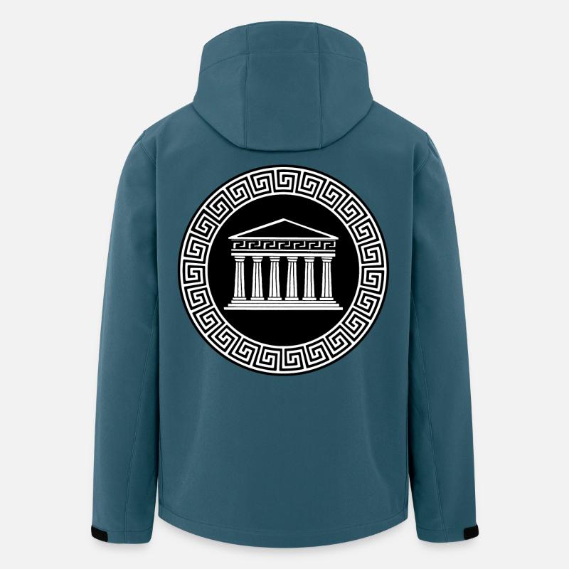 Antiker Tempel - Recycelte Männer Softshell-Jacke von Stanley/Stella - Dunkles Petrol