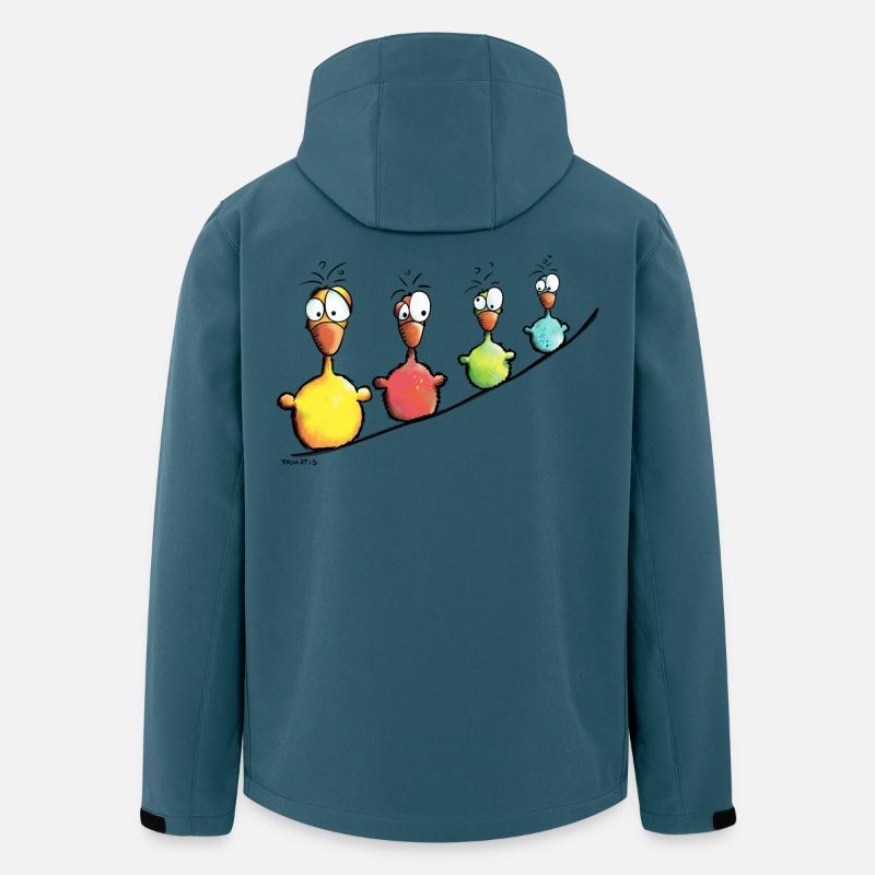 Starke Vogelleine - Recycelte Männer Softshell-Jacke von Stanley/Stella - Dunkles Petrol