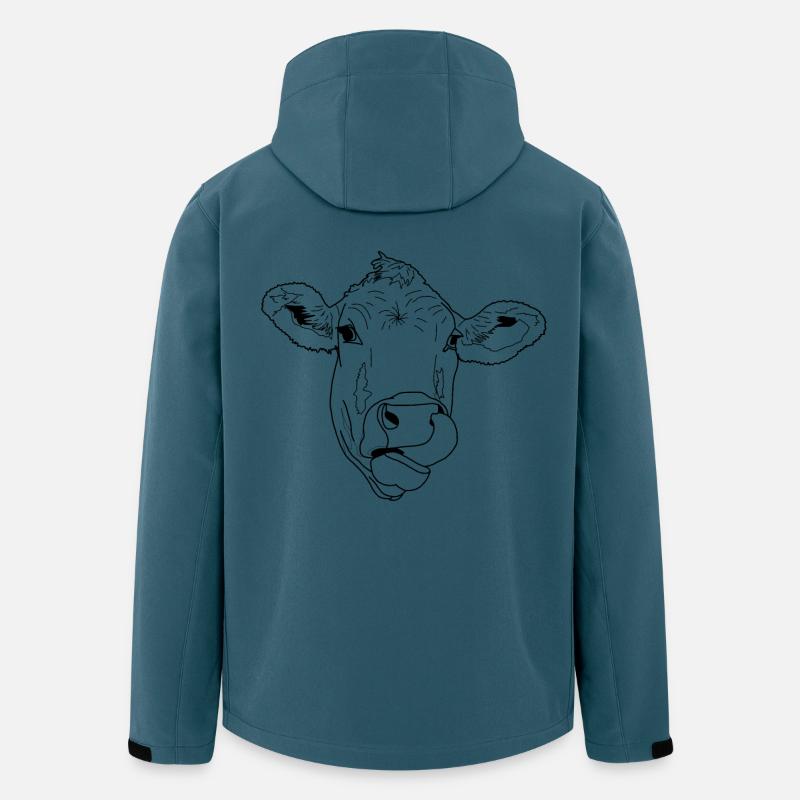 Leckende Kuh - Recycelte Männer Softshell-Jacke von Stanley/Stella - Dunkles Petrol