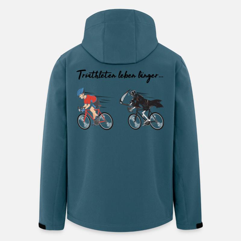 Triathlon - Triathleten leben länger! - Recycelte Männer Softshell-Jacke von Stanley/Stella - Dunkles Petrol