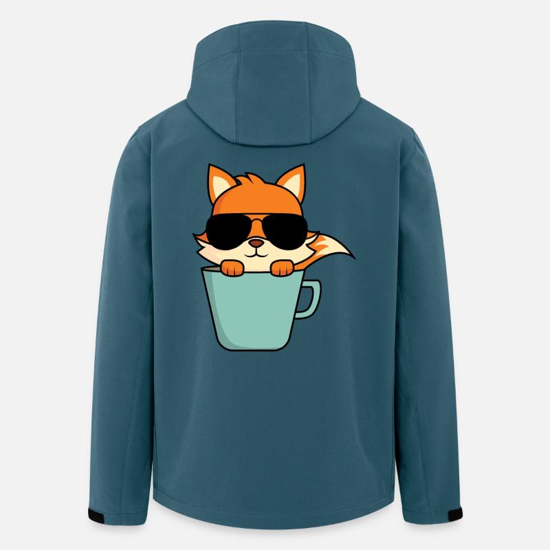 Cool fox in coffee cup - Men’s Recycled Softshell Jacket by Stanley/Stella - stargazer
