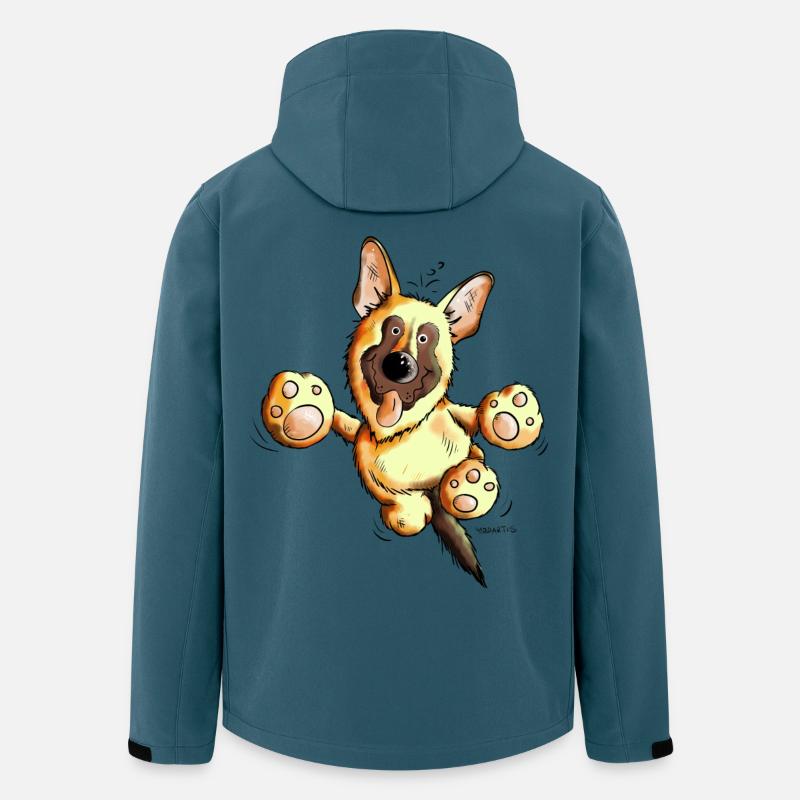Süßer Deutscher Schäferhund - Recycelte Männer Softshell-Jacke von Stanley/Stella - Dunkles Petrol