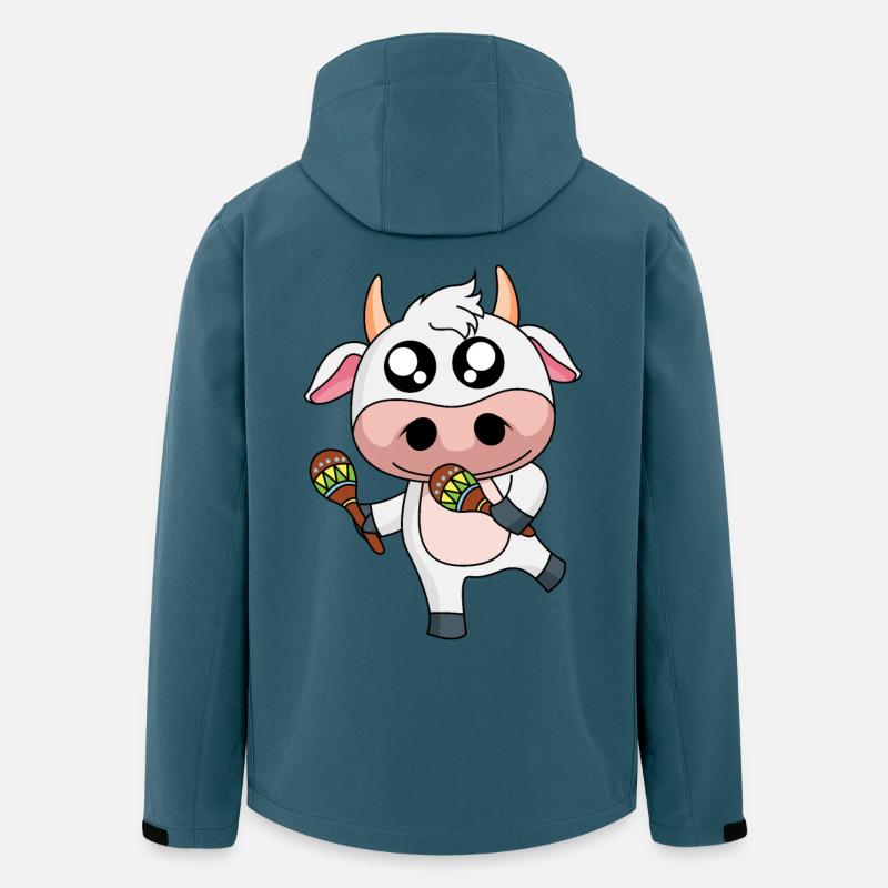 Salsa-Tanzende Milchkuh - Recycelte Männer Softshell-Jacke von Stanley/Stella - Dunkles Petrol