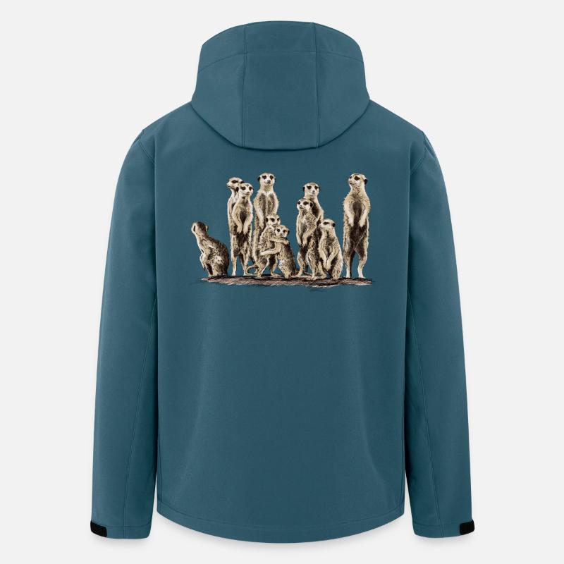 Erdmännchen - Recycelte Männer Softshell-Jacke von Stanley/Stella - Dunkles Petrol