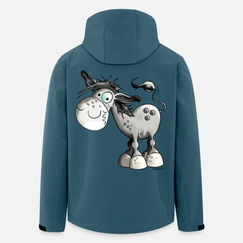 Flippiger Esel - Recycelte Männer Softshell-Jacke von Stanley/Stella - Dunkles Petrol