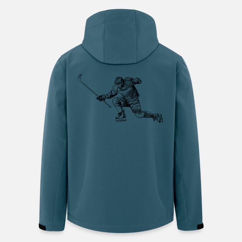 Eishockey - Recycelte Männer Softshell-Jacke von Stanley/Stella - Dunkles Petrol