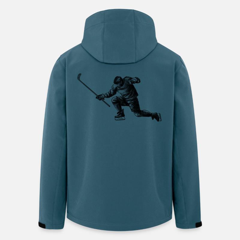 Eishockey - Recycelte Männer Softshell-Jacke von Stanley/Stella - Dunkles Petrol