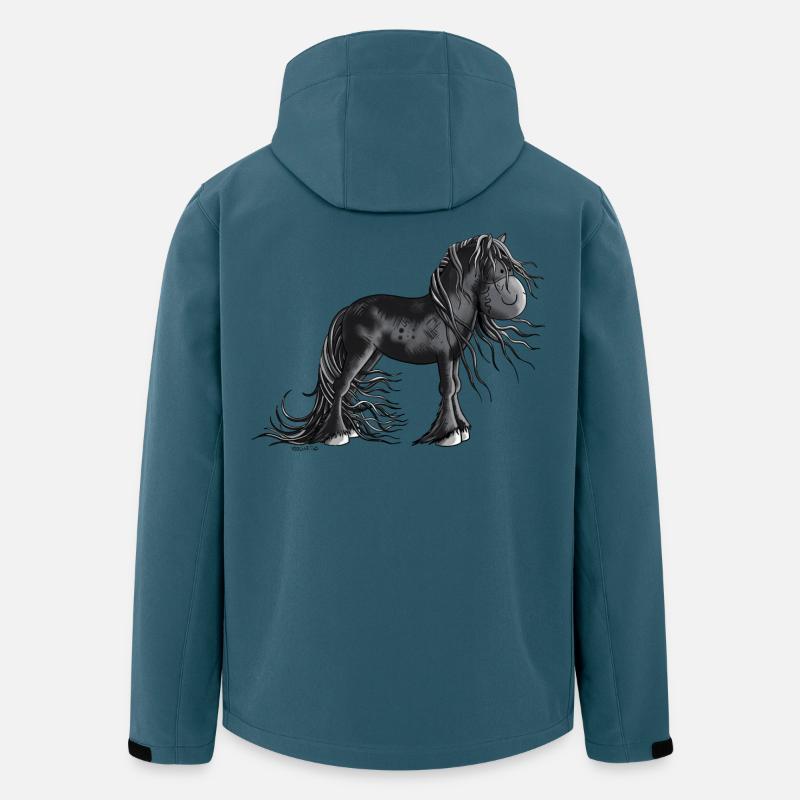Süßes Friesenpferd - Recycelte Männer Softshell-Jacke von Stanley/Stella - Dunkles Petrol