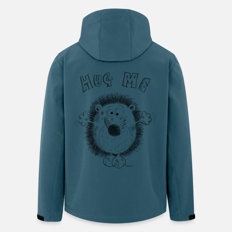 Hug Me Igel - Recycelte Männer Softshell-Jacke von Stanley/Stella - Dunkles Petrol