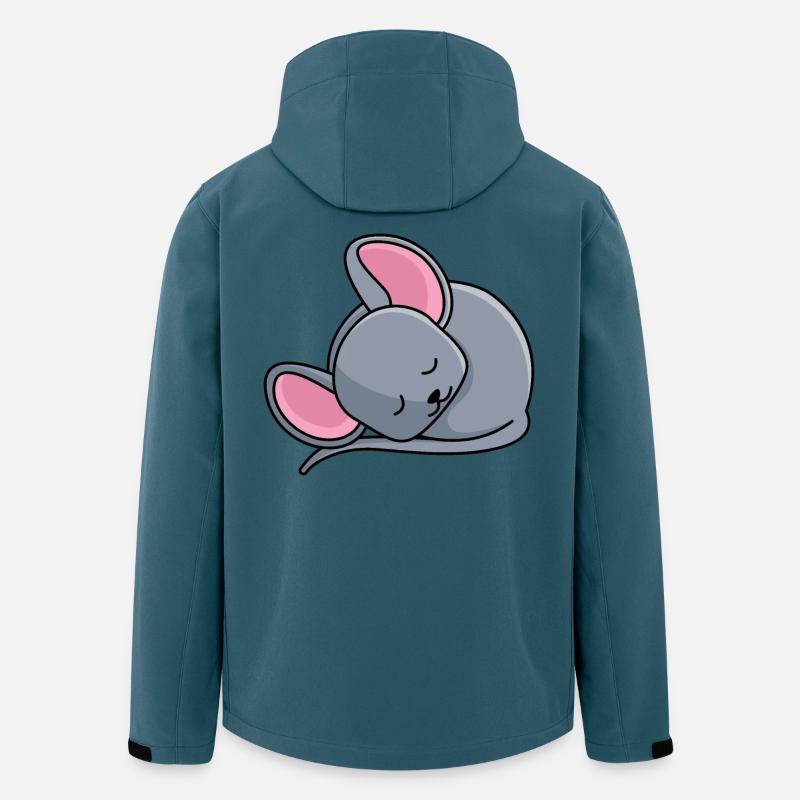 Schlafendes Mäuschen - Recycelte Männer Softshell-Jacke von Stanley/Stella - Dunkles Petrol