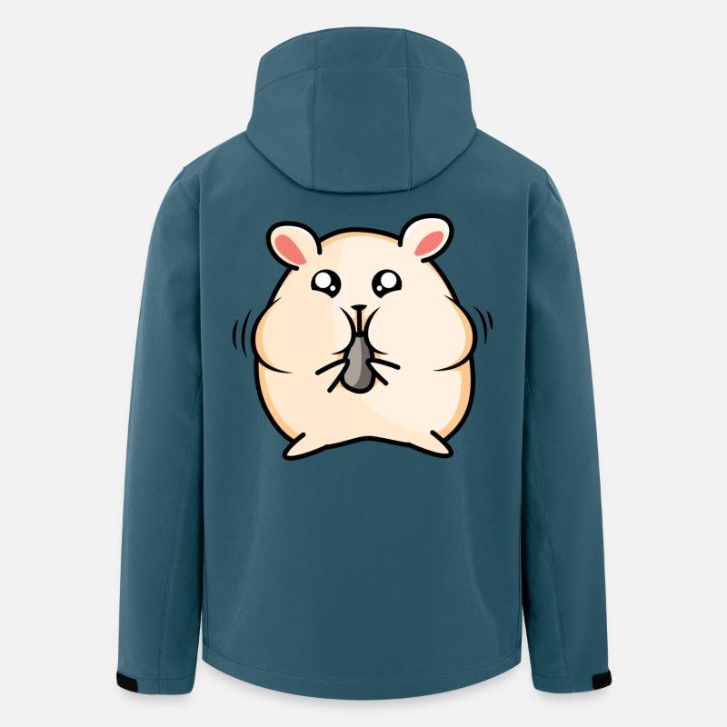 Süßer Hamster - Recycelte Männer Softshell-Jacke von Stanley/Stella - Dunkles Petrol