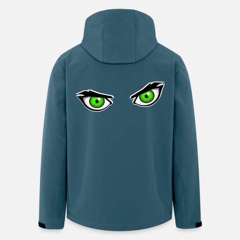 Grüne Augen - Recycelte Männer Softshell-Jacke von Stanley/Stella - Dunkles Petrol