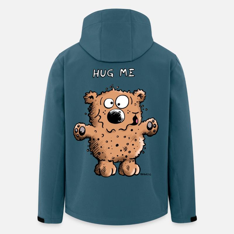 Hug Me Braunbär - Recycelte Männer Softshell-Jacke von Stanley/Stella - Dunkles Petrol