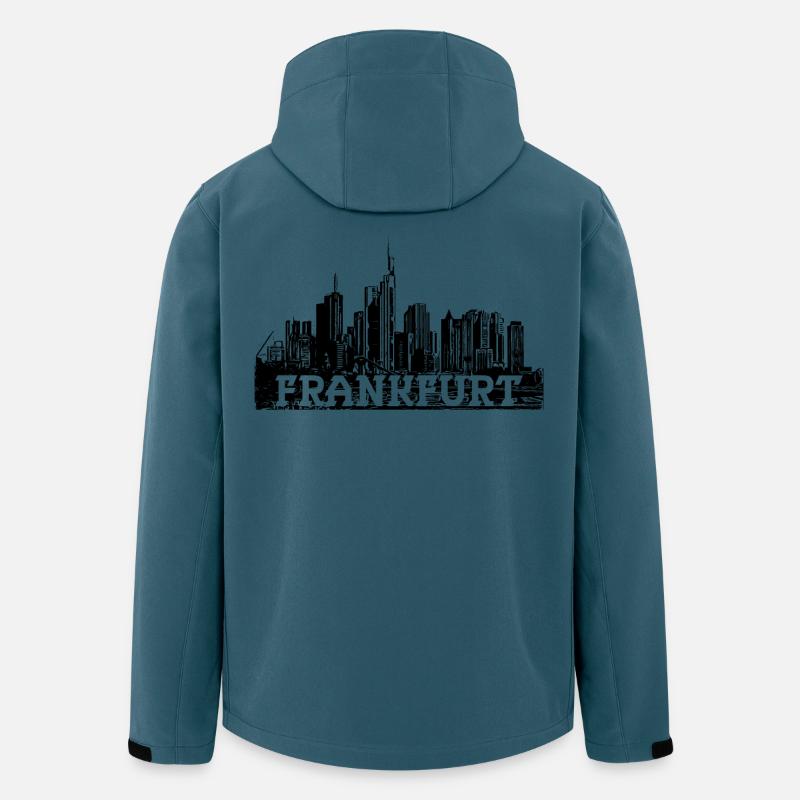 Frankfurt - Skyline - Recycelte Männer Softshell-Jacke von Stanley/Stella - Dunkles Petrol