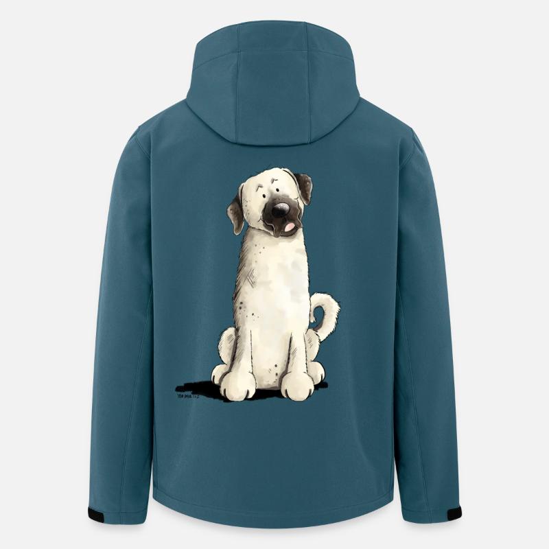Lustiger Kangal I Comic Hund - Recycelte Männer Softshell-Jacke von Stanley/Stella - Dunkles Petrol