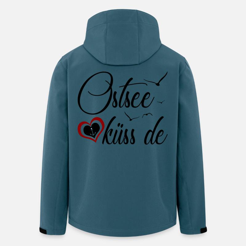 Ostsee küss de - Recycelte Männer Softshell-Jacke von Stanley/Stella - Dunkles Petrol