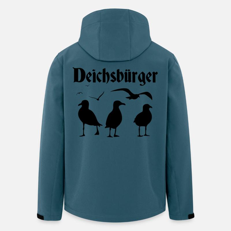 Deichsbürger - Recycelte Männer Softshell-Jacke von Stanley/Stella - Dunkles Petrol