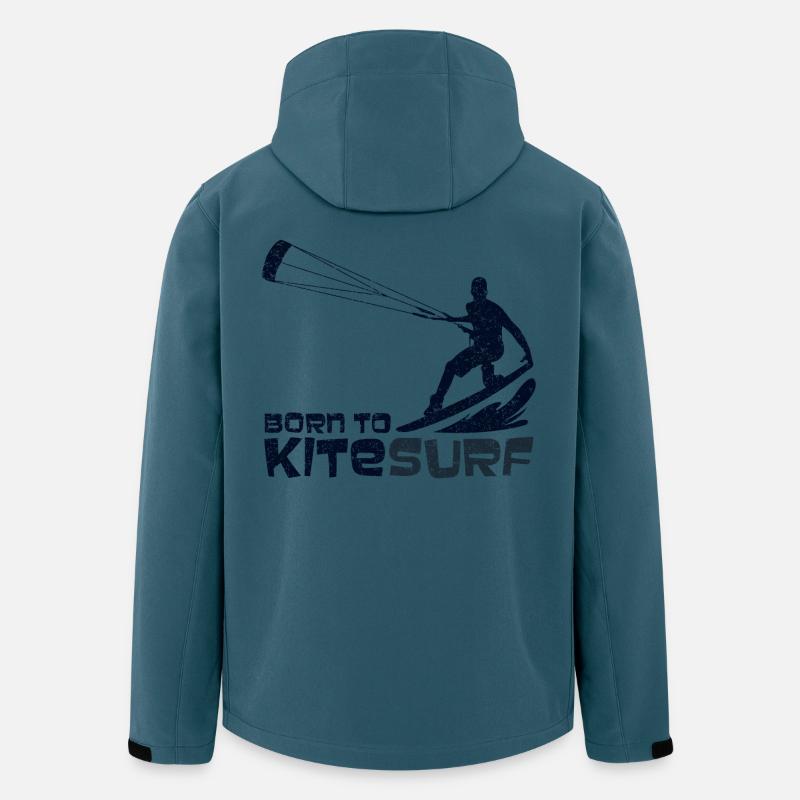 Born to Kitesurf - Recycelte Männer Softshell-Jacke von Stanley/Stella - Dunkles Petrol