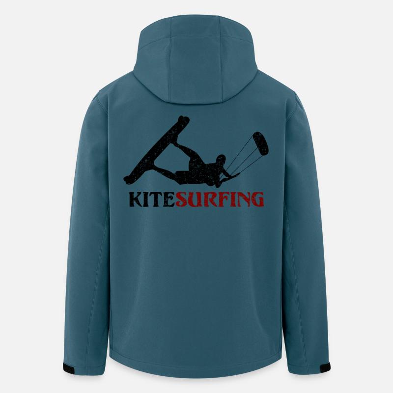 Kitesurf - conception - Veste softshell homme en polyester recyclé Stanley/Stella - bleu pétrole foncé