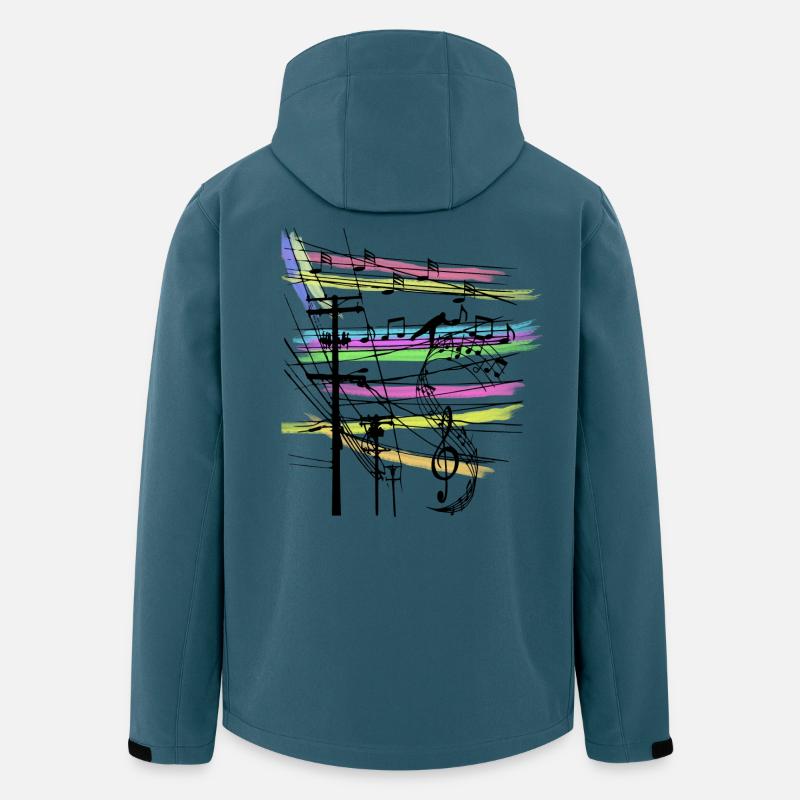 Musik Noten - Recycelte Männer Softshell-Jacke von Stanley/Stella - Dunkles Petrol