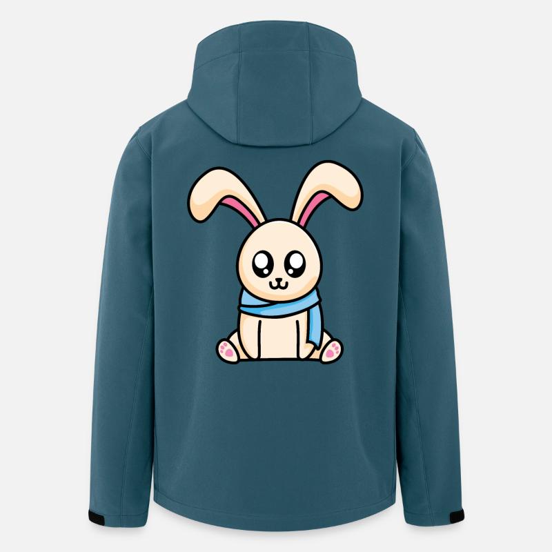 Hase mit Schal - Recycelte Männer Softshell-Jacke von Stanley/Stella - Dunkles Petrol