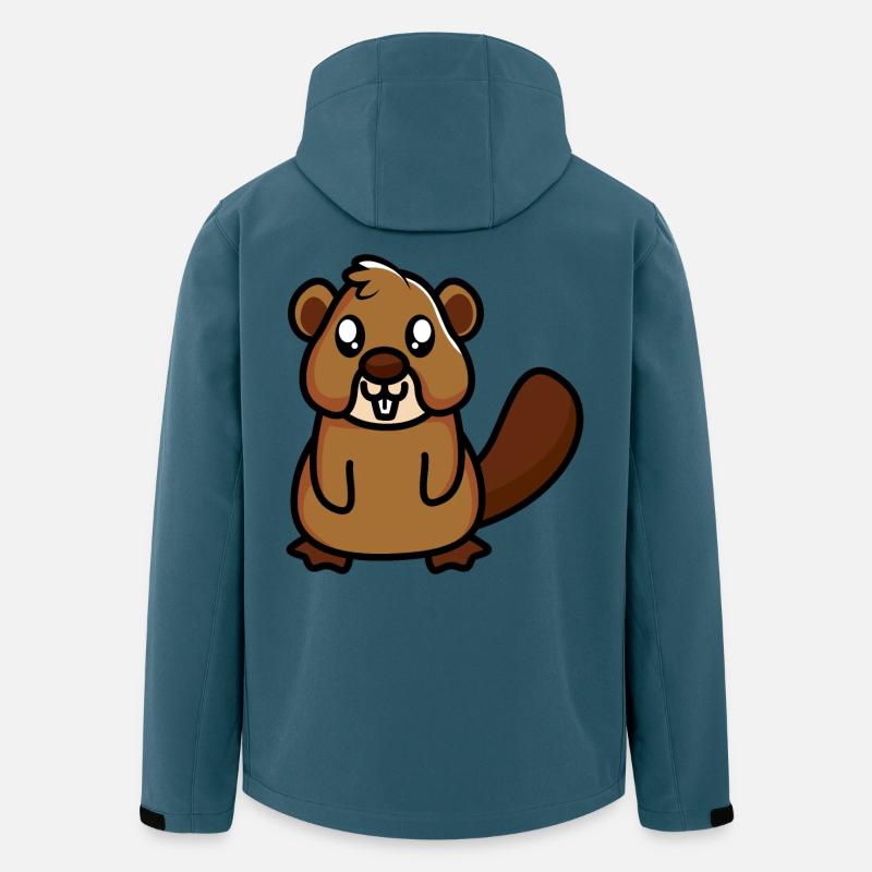 Biber - Recycelte Männer Softshell-Jacke von Stanley/Stella - Dunkles Petrol