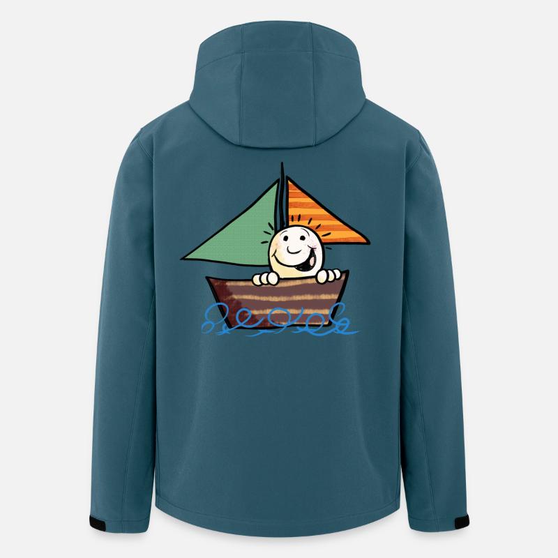 Kind aufm Boot - Recycelte Männer Softshell-Jacke von Stanley/Stella - Dunkles Petrol