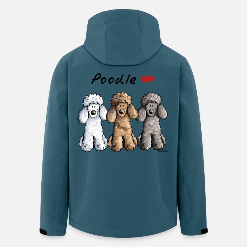 Pudel Liebe - Recycelte Männer Softshell-Jacke von Stanley/Stella - Dunkles Petrol