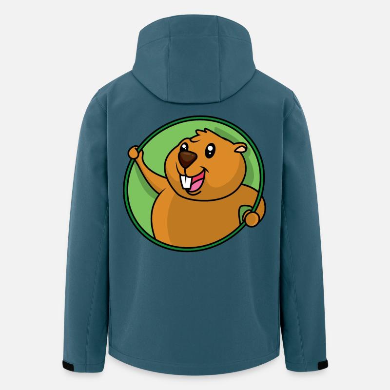 Biber - Recycelte Männer Softshell-Jacke von Stanley/Stella - Dunkles Petrol