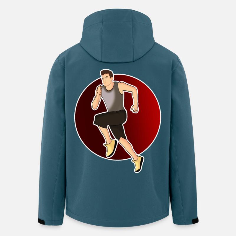 Laufen - Läufer - Recycelte Männer Softshell-Jacke von Stanley/Stella - Dunkles Petrol