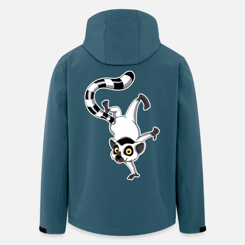 Lemur beim Handstand - Recycelte Männer Softshell-Jacke von Stanley/Stella - Dunkles Petrol