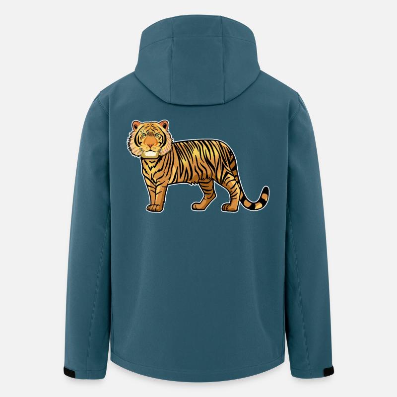 Ein Tiger - Recycelte Männer Softshell-Jacke von Stanley/Stella - Dunkles Petrol