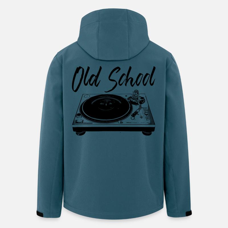 Old School - Plattenspieler - Recycelte Männer Softshell-Jacke von Stanley/Stella - Dunkles Petrol