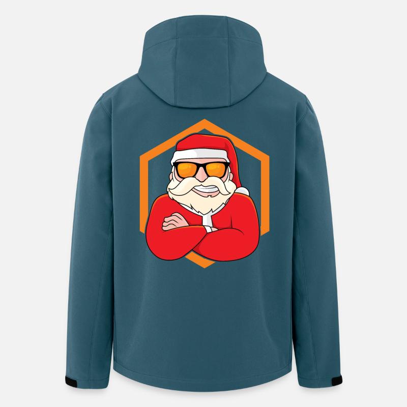 Cooler Weihnachtsmann - Recycelte Männer Softshell-Jacke von Stanley/Stella - Dunkles Petrol