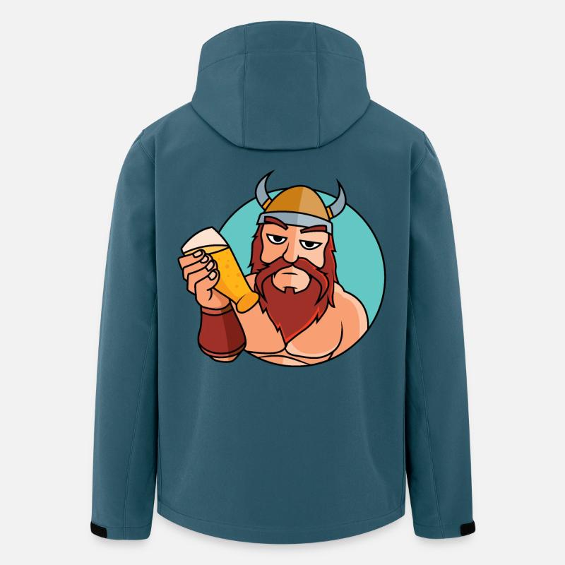 Wikinger mit Bierglas - Recycelte Männer Softshell-Jacke von Stanley/Stella - Dunkles Petrol