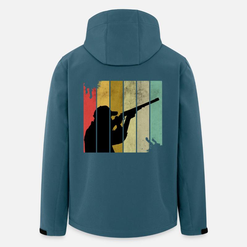 Jagen Jäger Retro - Recycelte Männer Softshell-Jacke von Stanley/Stella - Dunkles Petrol