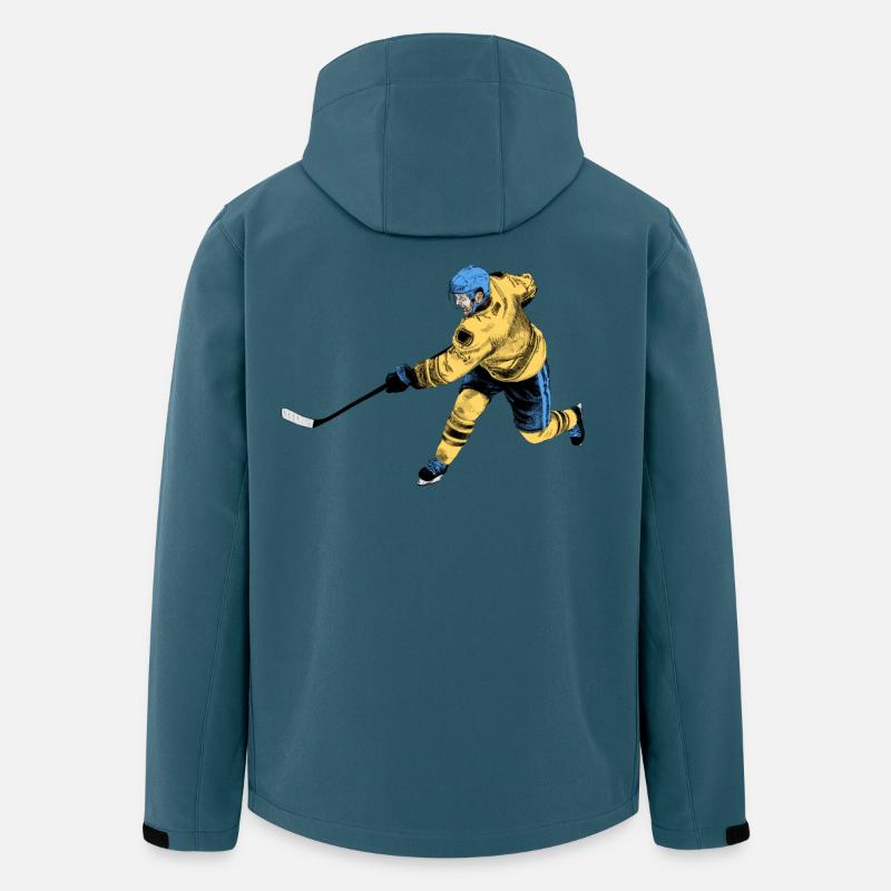 Eishockey - Recycelte Männer Softshell-Jacke von Stanley/Stella - Dunkles Petrol