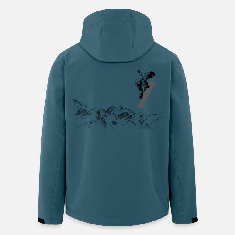 Snowboarder - Recycelte Männer Softshell-Jacke von Stanley/Stella - Dunkles Petrol